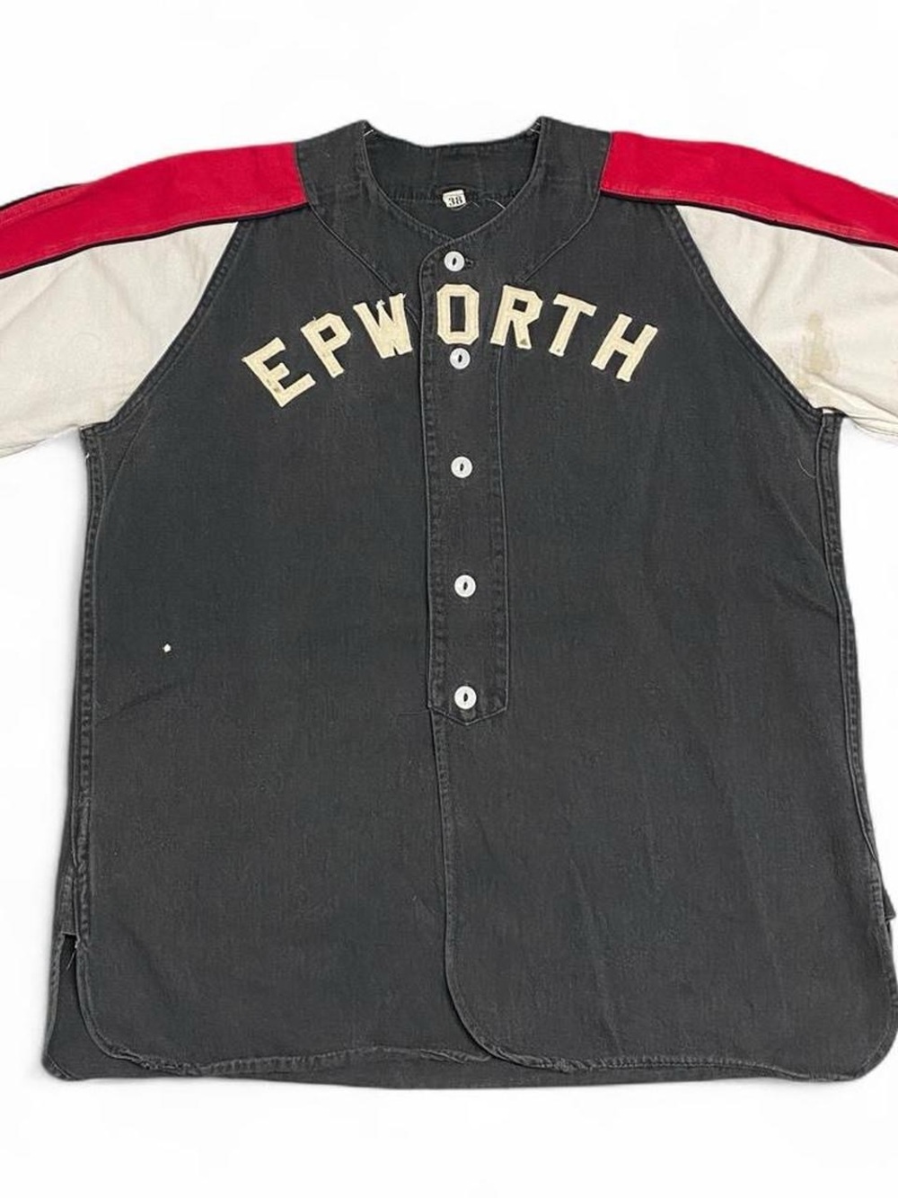 Vintage Epworth  church baseball black and red jersey